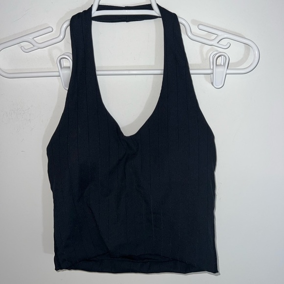 Klassy Network Ribbed Halter Brami - xs black - Picture 3 of 12